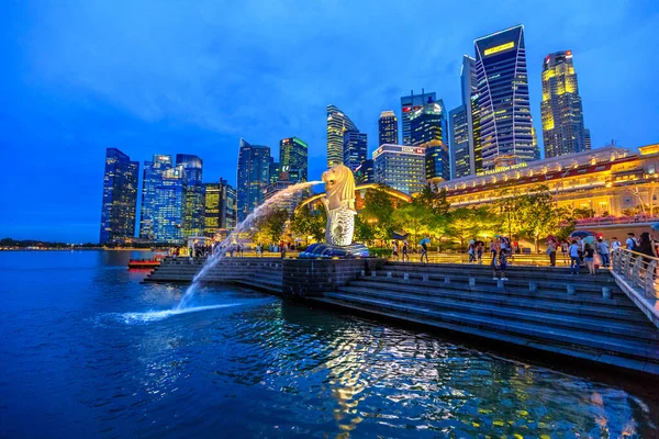 Merlion park, singapore — Stockfoto