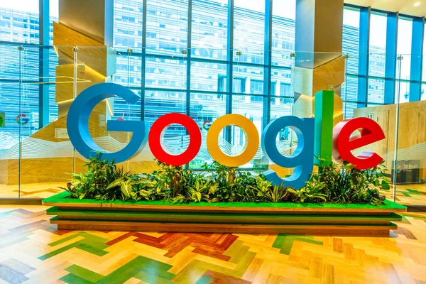 Interiér ústředí společnosti Google v Singapuru — Stock fotografie