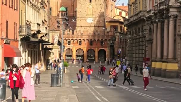 Lockdown în Italia Covid-19 cu distanțe sociale — Videoclip de stoc