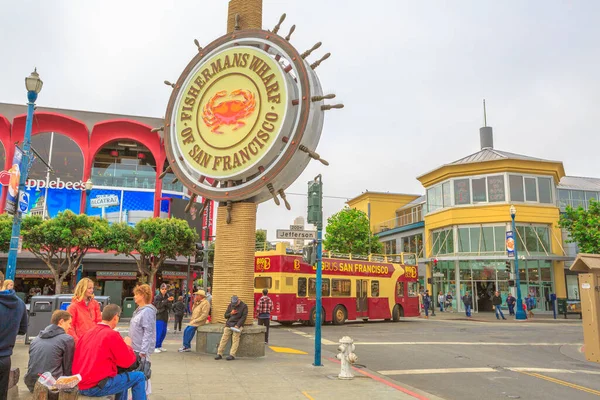 Fishermans Wharf San Francisco Bus Tour — 스톡 사진