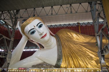 Yatan Buda resim Chaukhtatgyi Tapınağı, Yangon, Myanmar