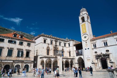 Luza sqaure Dubrovnik, Hırvatistan'ın eski şehir görünümünü