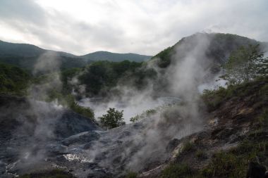 Oyunuma, Jigokudani (cehennem Vadisi), Noboribetsu, Japonya