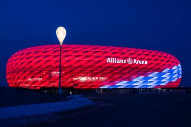 Allianz Arena Fc Bayern Münih 118 doğum günü için özel aydınlatma