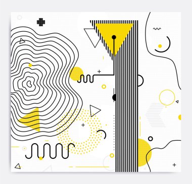 Renkli eğilim Neo Memphis geometrik desen
