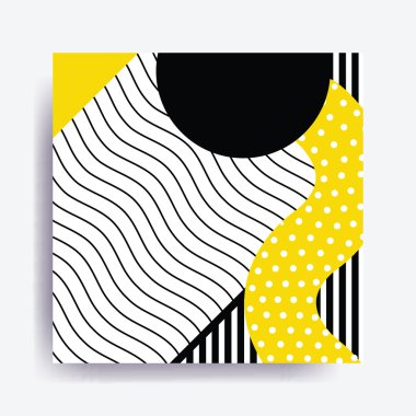 Renkli eğilim Neo Memphis geometrik desen