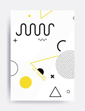Renkli eğilim Neo Memphis geometrik desen