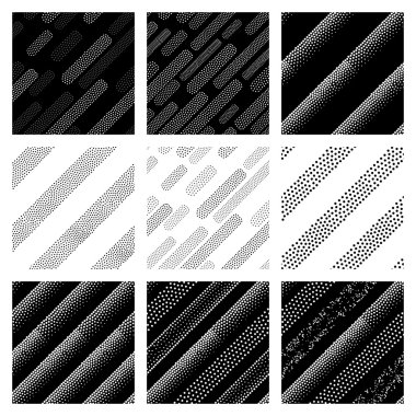Vector seamless patterns set clipart