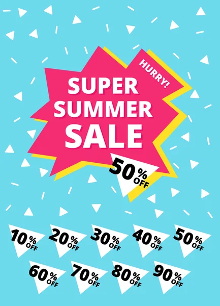 Super zomer verkoop Banner — Stockvector