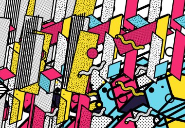 Glitched yatay çizgili. Renkli gece ışıkları. Dijital sinyal hata. Arka plan için bir poster, kapak, kartvizit veya kartpostal. Tasarım öğesi.