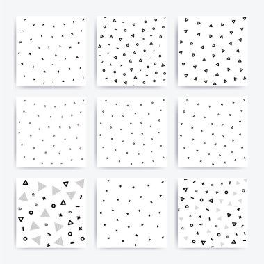 Evrensel doodle sorunsuz desenleri kümesi