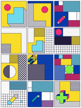 Trendy arka planlar ile büyük koleksiyonu