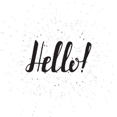 Yaz yazıt afiş Merhaba ayarla