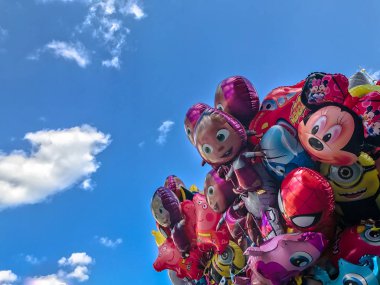 Balonlar, popüler çizgi film yakın çekim Cracow içinde