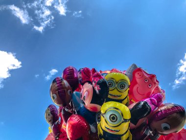 Balonlar, popüler çizgi film yakın çekim Cracow içinde