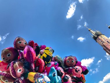 Balonlar, popüler çizgi film yakın çekim Cracow içinde