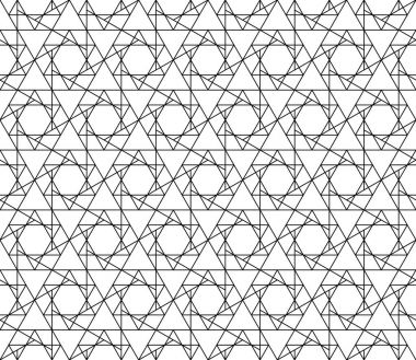 Vektör kesintisiz geometrik desen kontur düzenlenebilir ağırlığı ile