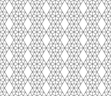 Vektör kesintisiz geometrik desen kontur düzenlenebilir ağırlığı ile