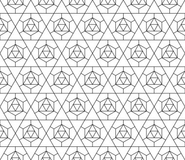 Vektör kesintisiz geometrik desen kontur düzenlenebilir ağırlığı ile