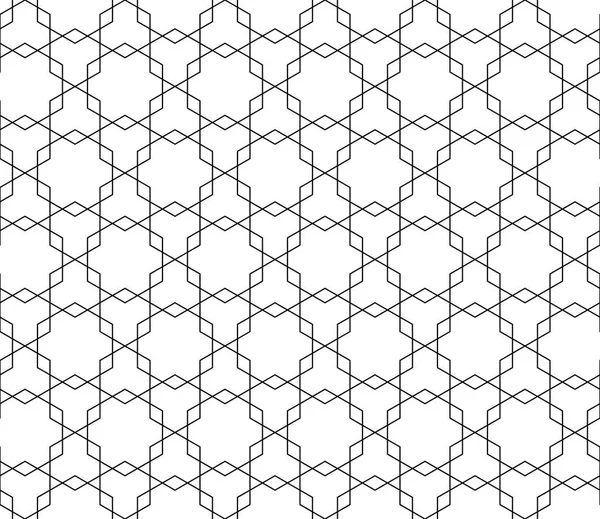 ストロークの編集可能な重量とシームレスな幾何学的なパターンをベクトル — ストックベクタ