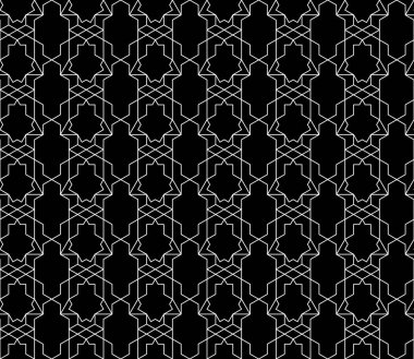 Vektör kesintisiz geometrik desen kontur düzenlenebilir ağırlığı ile