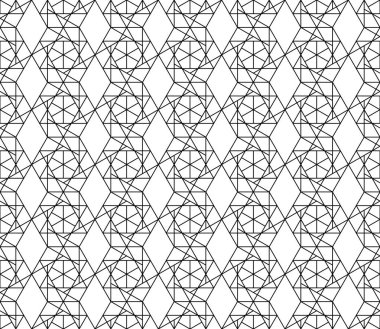 Vektör kesintisiz geometrik desen kontur düzenlenebilir ağırlığı ile