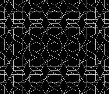 Vektör kesintisiz geometrik desen kontur düzenlenebilir ağırlığı ile