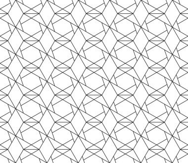 Vektör kesintisiz geometrik desen kontur düzenlenebilir ağırlığı ile