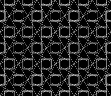 Vektör kesintisiz geometrik desen kontur düzenlenebilir ağırlığı ile