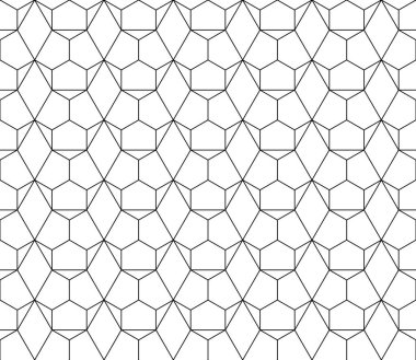 Vektör kesintisiz geometrik desen kontur düzenlenebilir ağırlığı ile