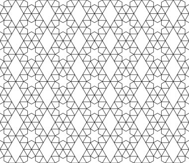 Vektör kesintisiz geometrik desen kontur düzenlenebilir ağırlığı ile