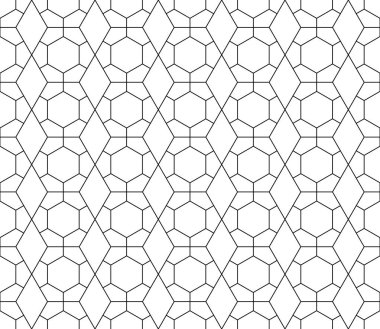 Vektör kesintisiz geometrik desen kontur düzenlenebilir ağırlığı ile
