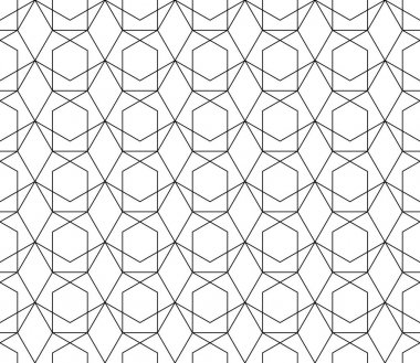 Vektör kesintisiz geometrik desen kontur düzenlenebilir ağırlığı ile