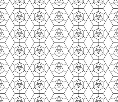 Vektör kesintisiz geometrik desen kontur düzenlenebilir ağırlığı ile