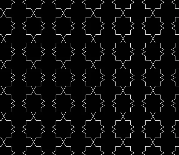Vektor nahtlose geometrische Muster mit editierbarem Gewicht des Schlaganfalls — Stockvektor