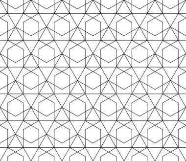 Vektör kesintisiz geometrik desen kontur düzenlenebilir ağırlığı ile