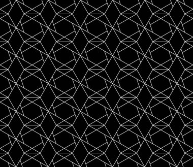 Vektör kesintisiz geometrik desen kontur düzenlenebilir ağırlığı ile