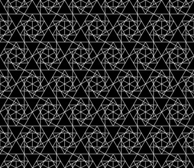 Vektör kesintisiz geometrik desen kontur düzenlenebilir ağırlığı ile