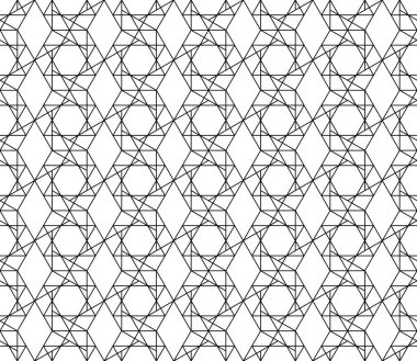 Vektör kesintisiz geometrik desen kontur düzenlenebilir ağırlığı ile