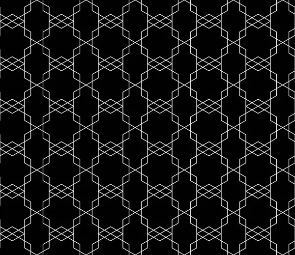 Vektor nahtlose geometrische Muster mit editierbarem Gewicht des Schlaganfalls — Stockvektor