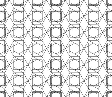 Vektör kesintisiz geometrik desen kontur düzenlenebilir ağırlığı ile