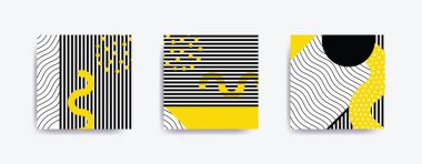 Renkli eğilim Neo Memphis geometrik poster