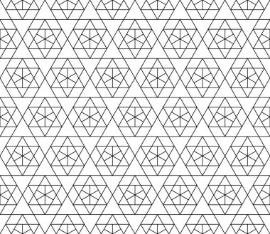 Vektör kesintisiz geometrik desen kontur düzenlenebilir ağırlığı ile