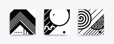 Renkli eğilim Neo Memphis geometrik poster