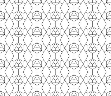 Vektör kesintisiz geometrik desen kontur düzenlenebilir ağırlığı ile