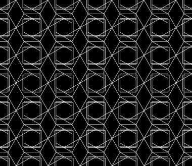 Vektör kesintisiz geometrik desen kontur düzenlenebilir ağırlığı ile