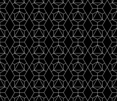 Vektör kesintisiz geometrik desen kontur düzenlenebilir ağırlığı ile