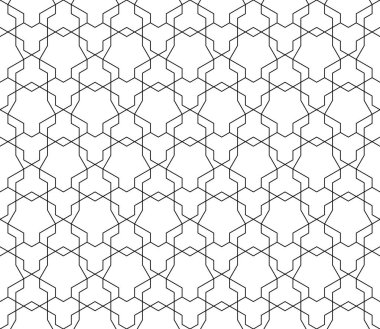Vektör kesintisiz geometrik desen kontur düzenlenebilir ağırlığı ile