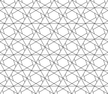 Vektör kesintisiz geometrik desen kontur düzenlenebilir ağırlığı ile