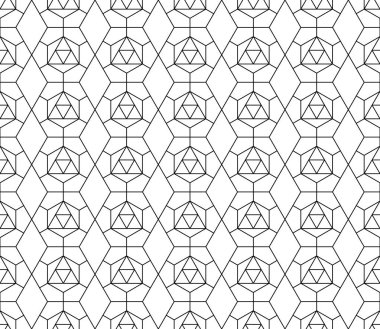 Vektör kesintisiz geometrik desen kontur düzenlenebilir ağırlığı ile